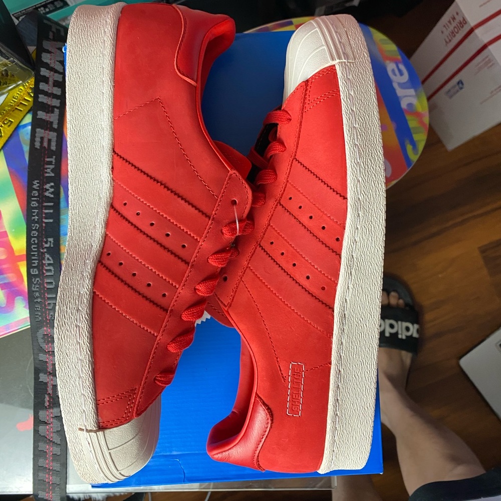 🆕 - Adidas Superstar 80's - Red/Cream - Many Size - Picture 5 of 8
